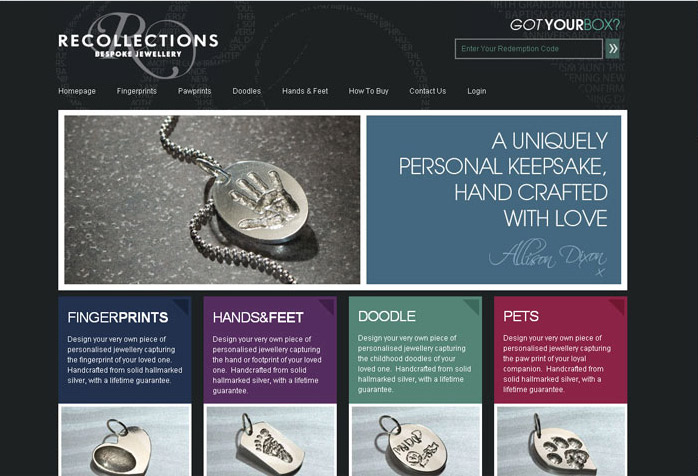 Recollections Website Design