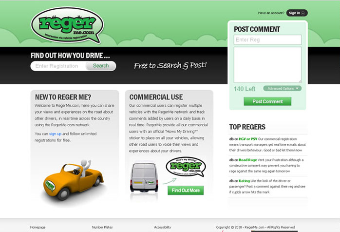 Reger Me Website Design Reger Me Website Design
